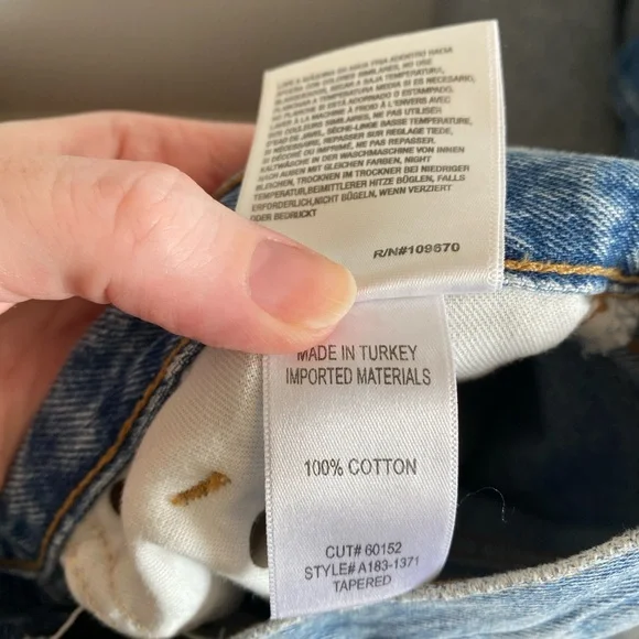 AgoldeTapered Denim Jeans Size 24